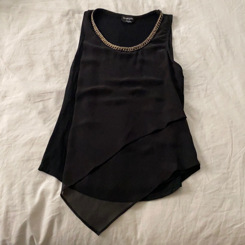 Bebe asymmetrical tank top